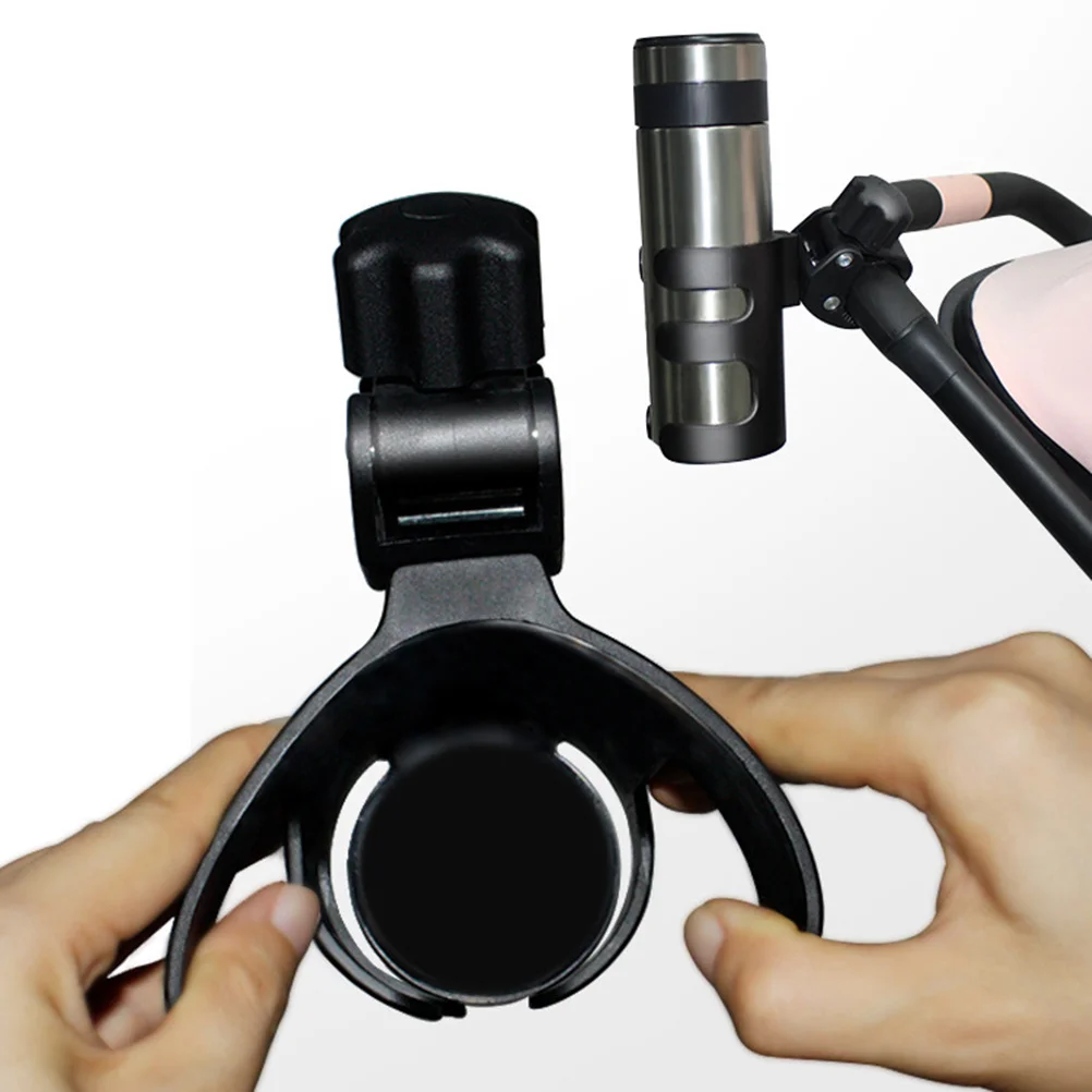 

Baby Stroller Cup Holder Bottle Rack For Feeding Bottles Kettle Portable Durable Carriage Accessory Black