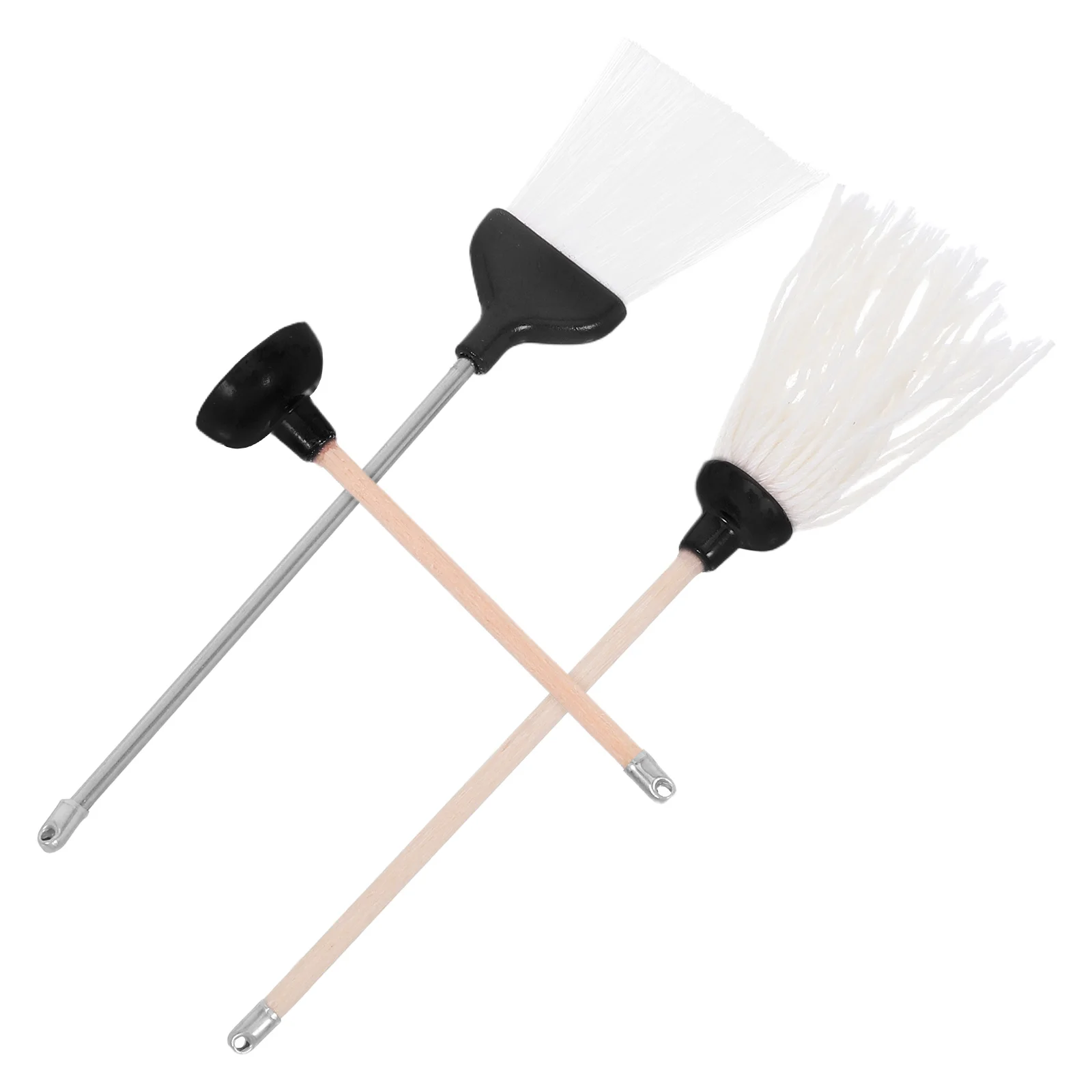 

3 Pcs Decorate Mini Cleaning Tool Child Mops Plastic Miniature Furniture for Dollhouse