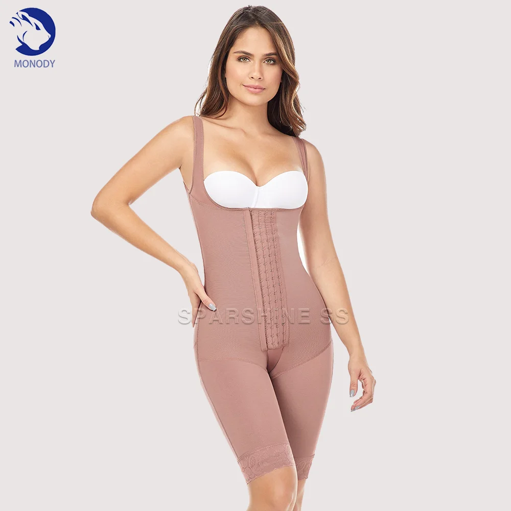 

Fajas Colombianas Compression Abdominal Control Liposuction Postsurgical Shapewear for Women Open Bust with Front Hooks Shaper