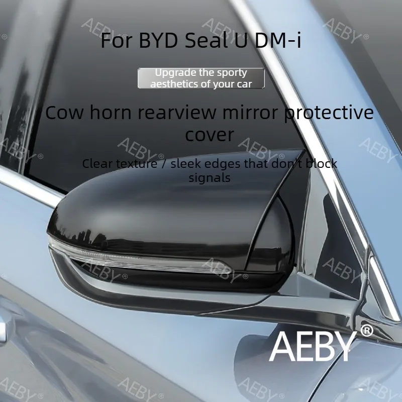 For BYD Seal U DM-i 2020-2025 Side Mirror Covers,Carbon Fiber Side Mirror Covers,Horn Style Mirror Caps,ABS Material,Accessories