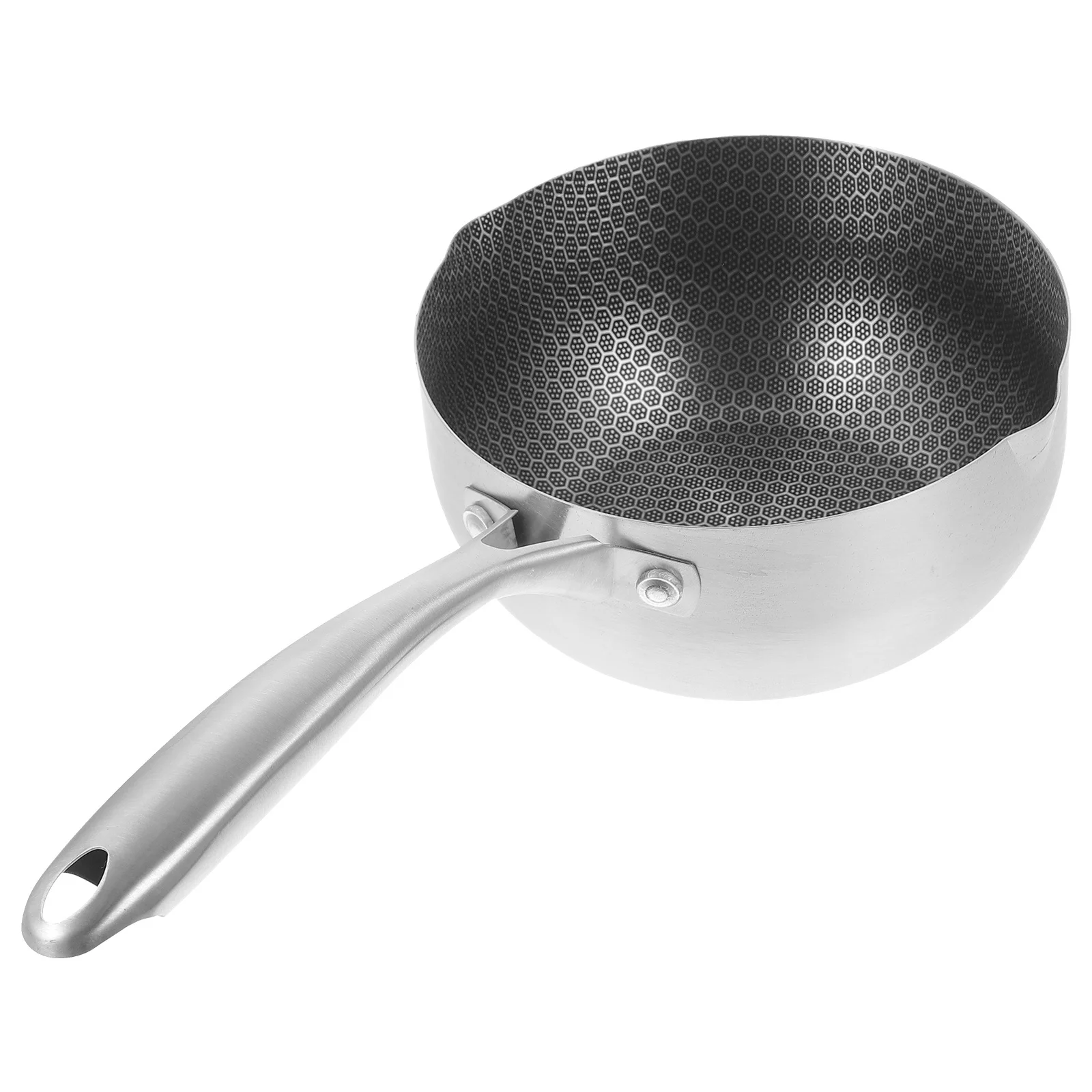 

Stainless Steel Pot Honeycomb Bottom Frying Pan For Even Heat Distribution Stirfrying Boiling Steaming Deep
