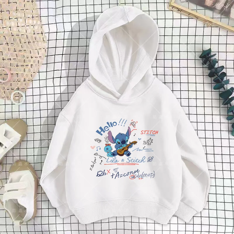 

Disney Fun Anime Fall Winter Men Women Hoodie Kids Clothing Kids Girls Boys Lilo and Stitch Sweatshirt Comic Hoodie Baby Casual