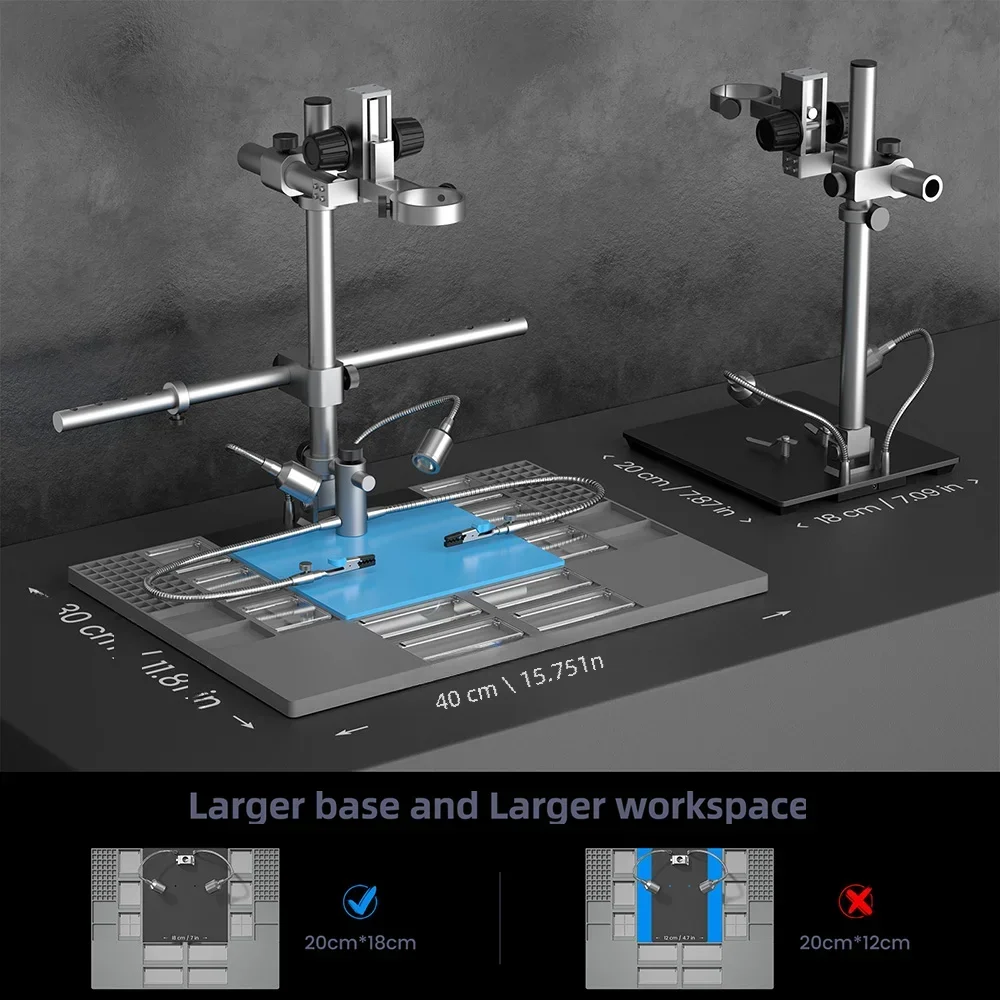 Andonstar-microscopio Digital Trinocular 2000X UHD 2024 P HDMI, AD246SM-Plus para soldadura PCB SMD, herramientas de reparación de teléfonos,