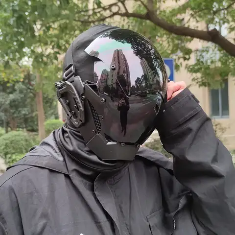 2025 ny Cyberpunk-mask som spelar cosplay Robocop of the Future futuristisk cool standardmodell science fiction för Halloweenfest 10 best sales Robocop-cosplay - №8