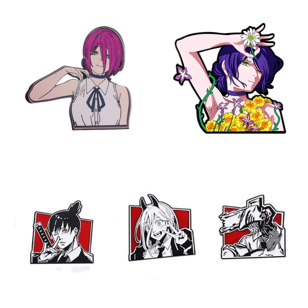 Broche de Metal Anime Reze Arc, Pin para Mochila, Acessórios de Roupas, Presente