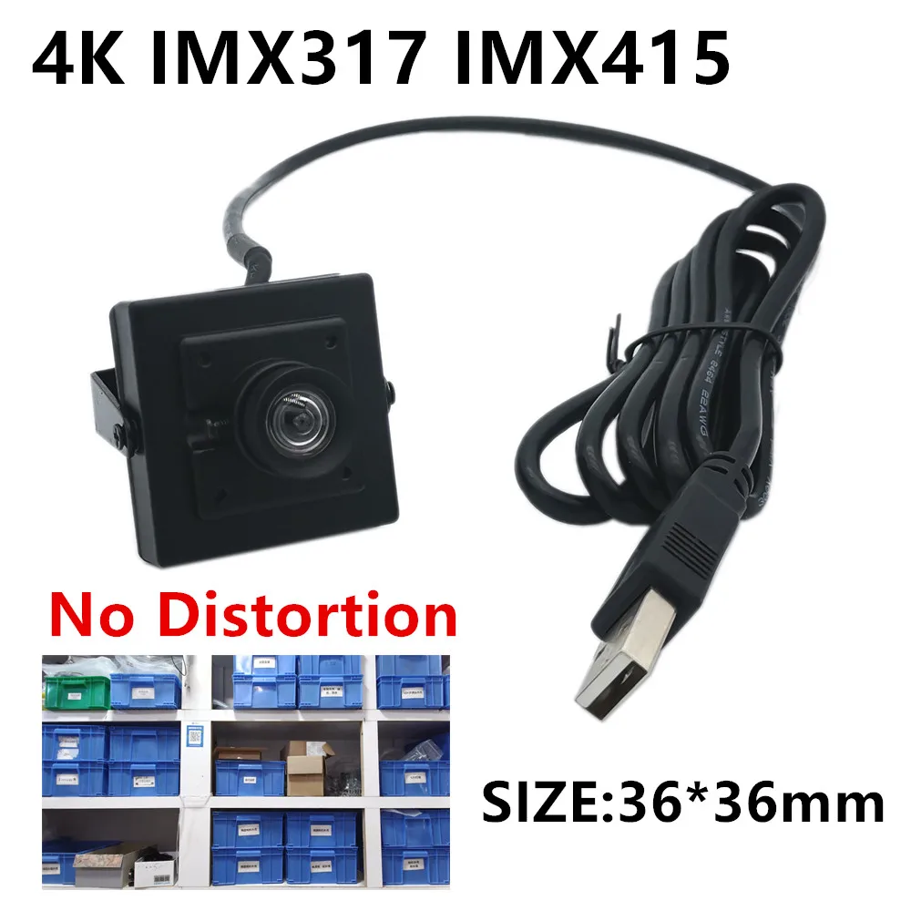 4K 8MP 13MP Webcam Wide Angle No Distortion Lens IMX317 IMX415 Ultra HD Mini PC Camera IMX214 Free Driver UVC Computer Camera