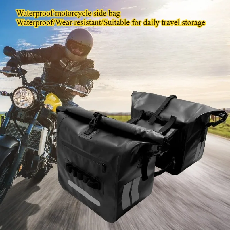 

Motorcycle Specific Waterproof Storage Bag with Large Capacity Rear Side Bag Tail Bag Convenient Riding Supplies