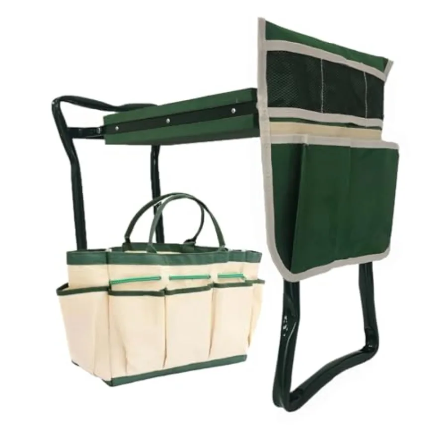 

Садовый стул-табурет для работы на коленях, сверхпрочный, складной, с большой сумкой для инструментов, компактный, черно-красный, прочный, легкий