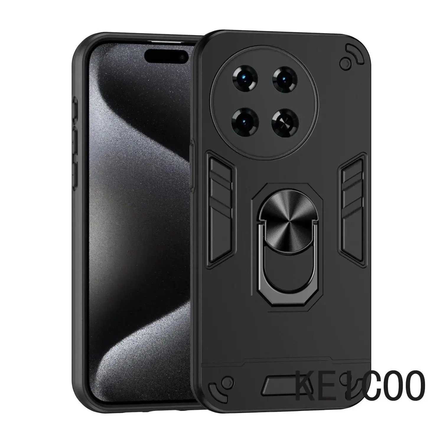 Armor Case for Tecno Spark 20 Pro+ Plus Car Magnetic Finger Ring Holder Shockproof Phone Cover TecnoSpark20Pro+Plus KJ7 Coque L1