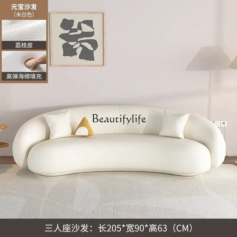 أريكة قماش الشمال الإبداعية شقة صغيرة غرفة المعيشة منحني المشاهير الإنترنت #6