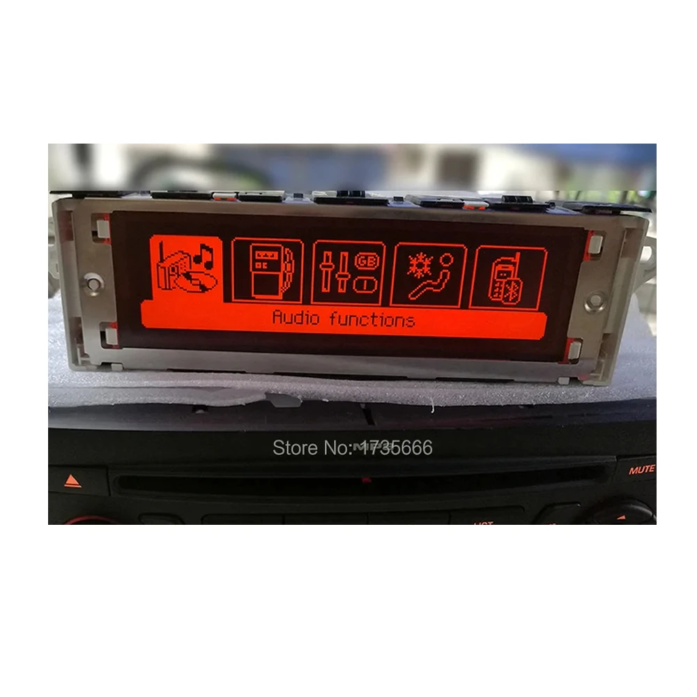Original Screen support USB & Bluetooth Display monitor radio Multi- function 12pin red for Peugeot 307 407 408 citroen C4 C5
