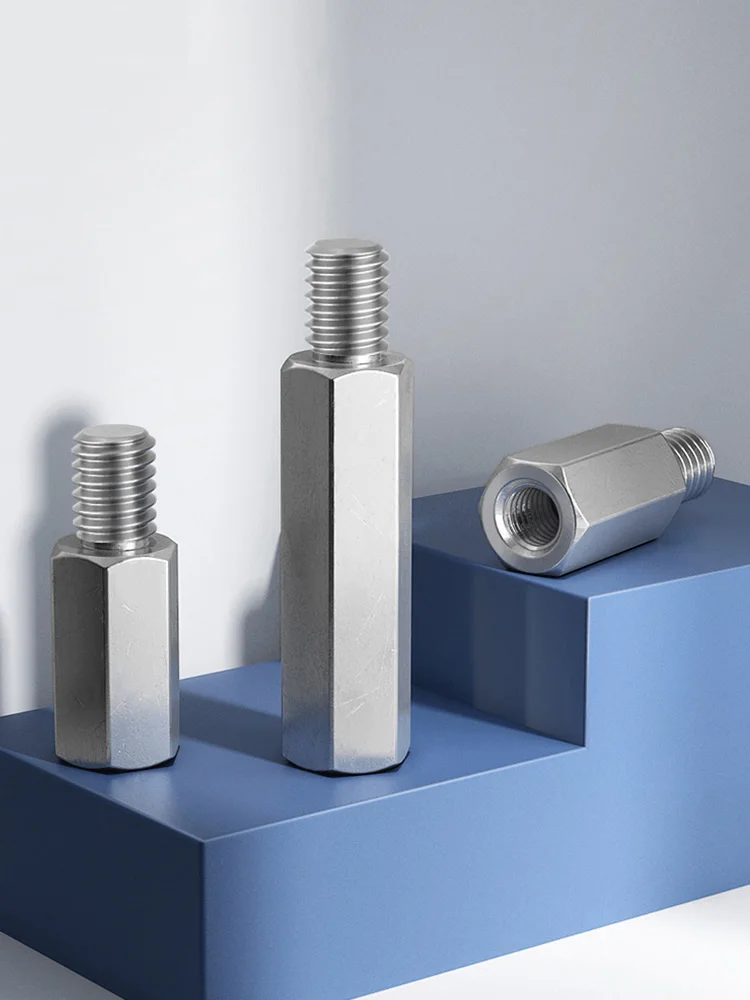 M2 M2.5 M3 M4 M5 M6 304 Stainless Steel Single Head Threaded Pillar Hex Male Female Standoff Spacer Screws Threaded Pillar