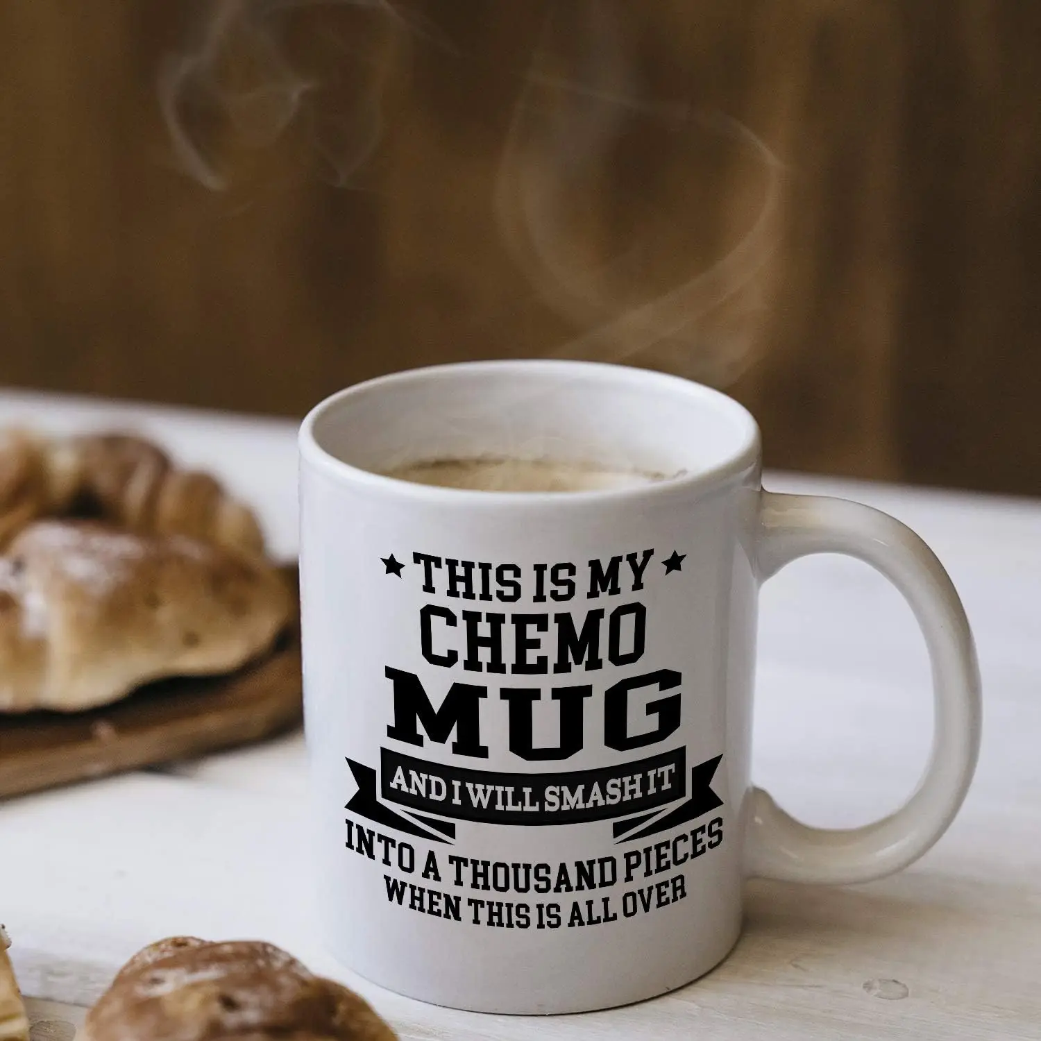 This Is My Chemo Mugs For  Cancer Gifts For Men,Cancer Gifts for Women Gifts Novelty Coffee Ceramic  Cups  White 11 oz