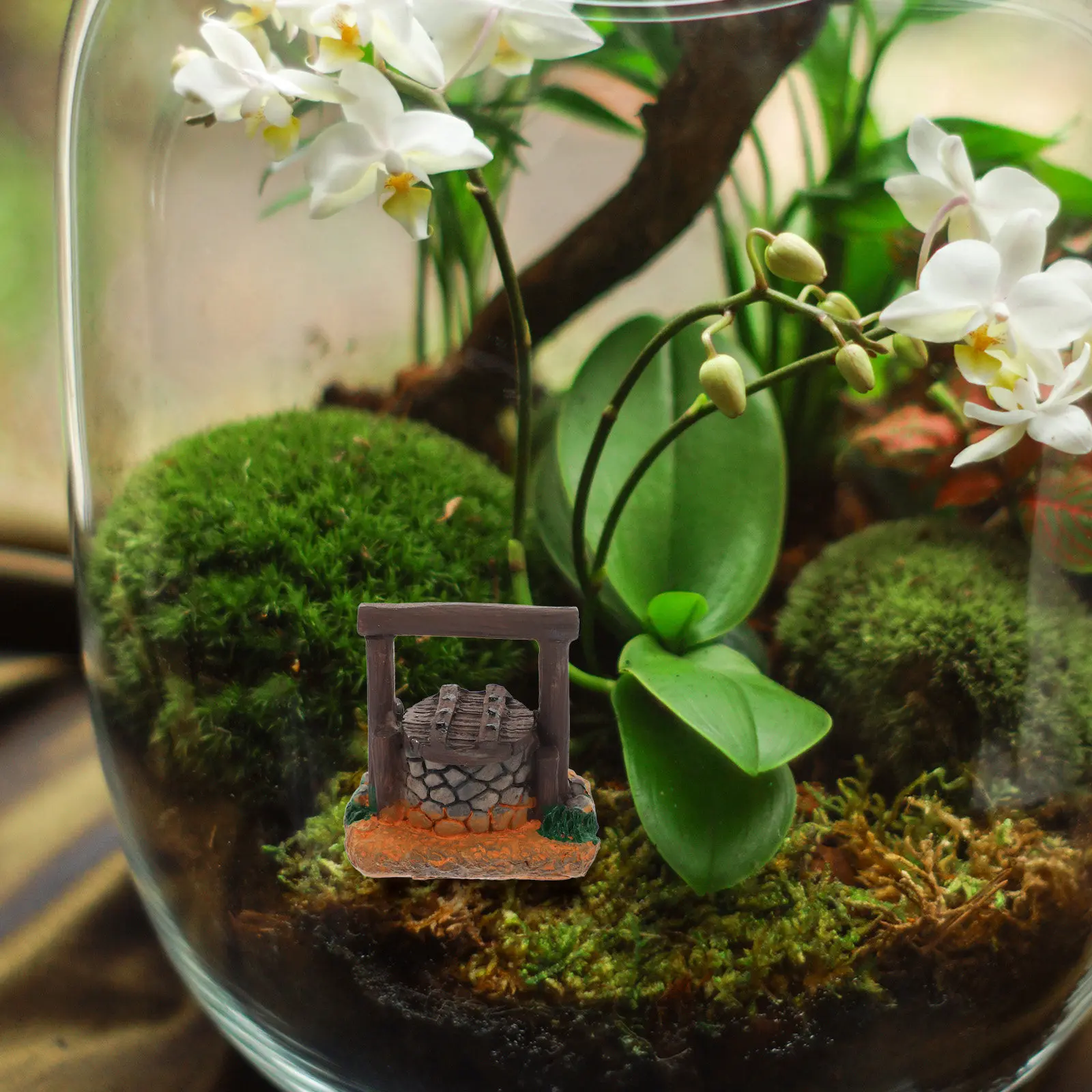 Miniature Garden Water Well Rustic Sandstone Micro Landscape Decor DIY Bonsai Scene Accessories Desktop Decoration