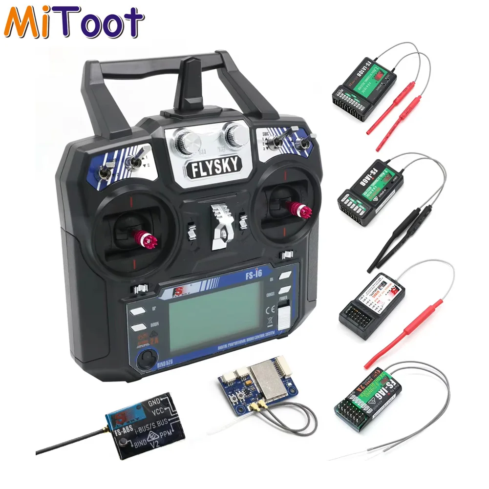 FlySky FS-i6 2.4G 6CH AFHDS RC Transmitter With FS-iA6 FS-iA6B Receiver For Airplane Heli UAV Multicopter Drone