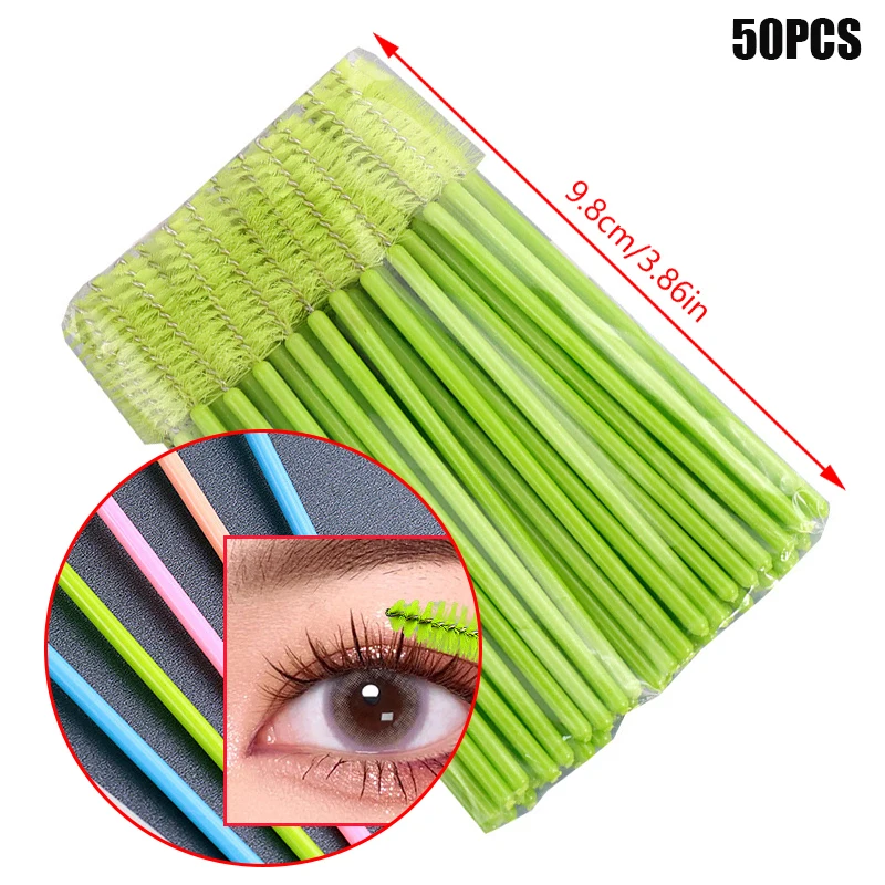50PCS Eyelash Brushes Makeup Brushes Disposable Mascara Wands Applicator Spoolers Eye Lashes Cosmetic Brush Lash Extension Tool