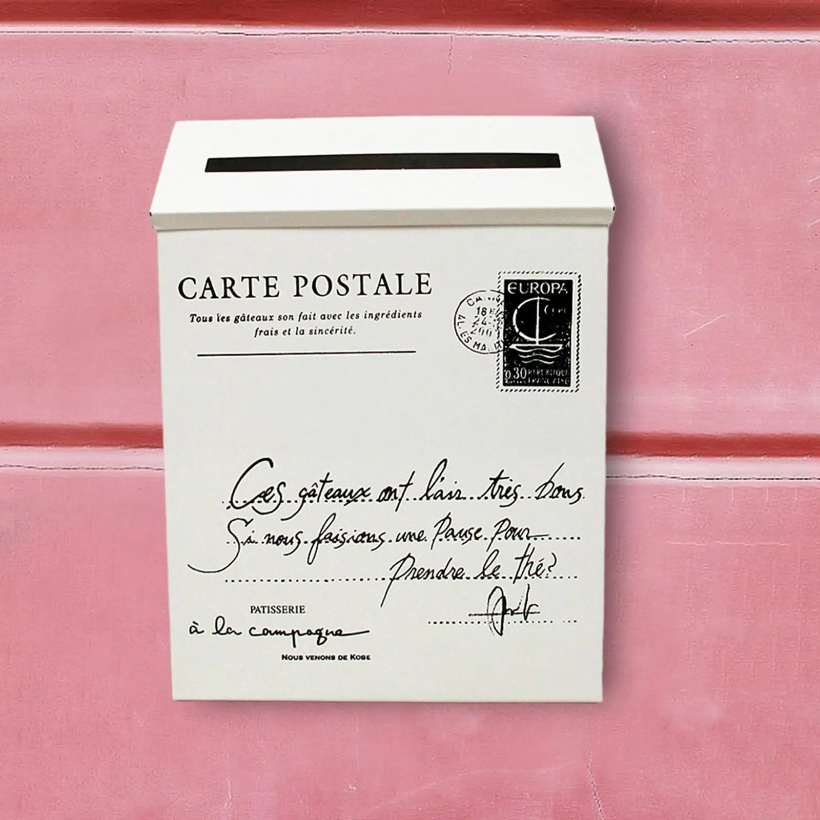 Drop Box Decorative Large Capacity Letterbox Opinion Box Wall Hanging Mail Box for Outside House Gate Yard Home Office Porch