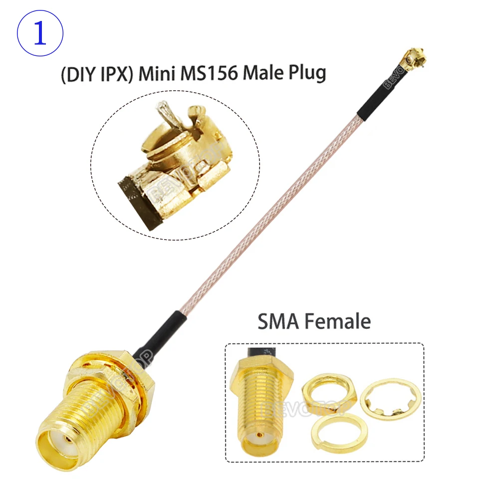 RG178 Cable DIY  Mini MS156 Male to SMA SMA Female Connector RF Coaxial Pigtail Extension Jumper for LTE Modem Yota LU150