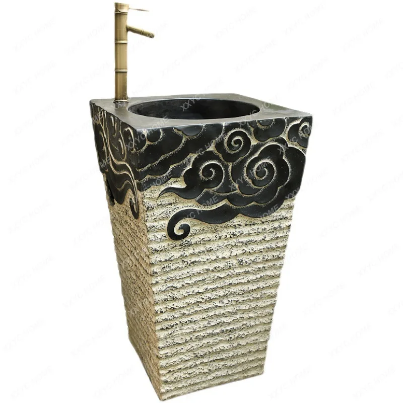 

Wash Basin Small Yard Wash Basin Courtyard Sink Outdoor Terrace Garden Pool Inter-Platform Basin Laundry Tub Mop