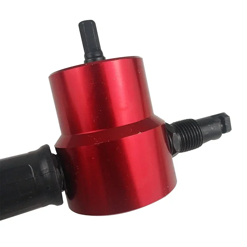 Nibble Metal Cutting Double Head Sheet Metal Nibbler Sheet Nibbler Saw Cutter Tool Drill Attachment Free Cutting Tool Metal Cut