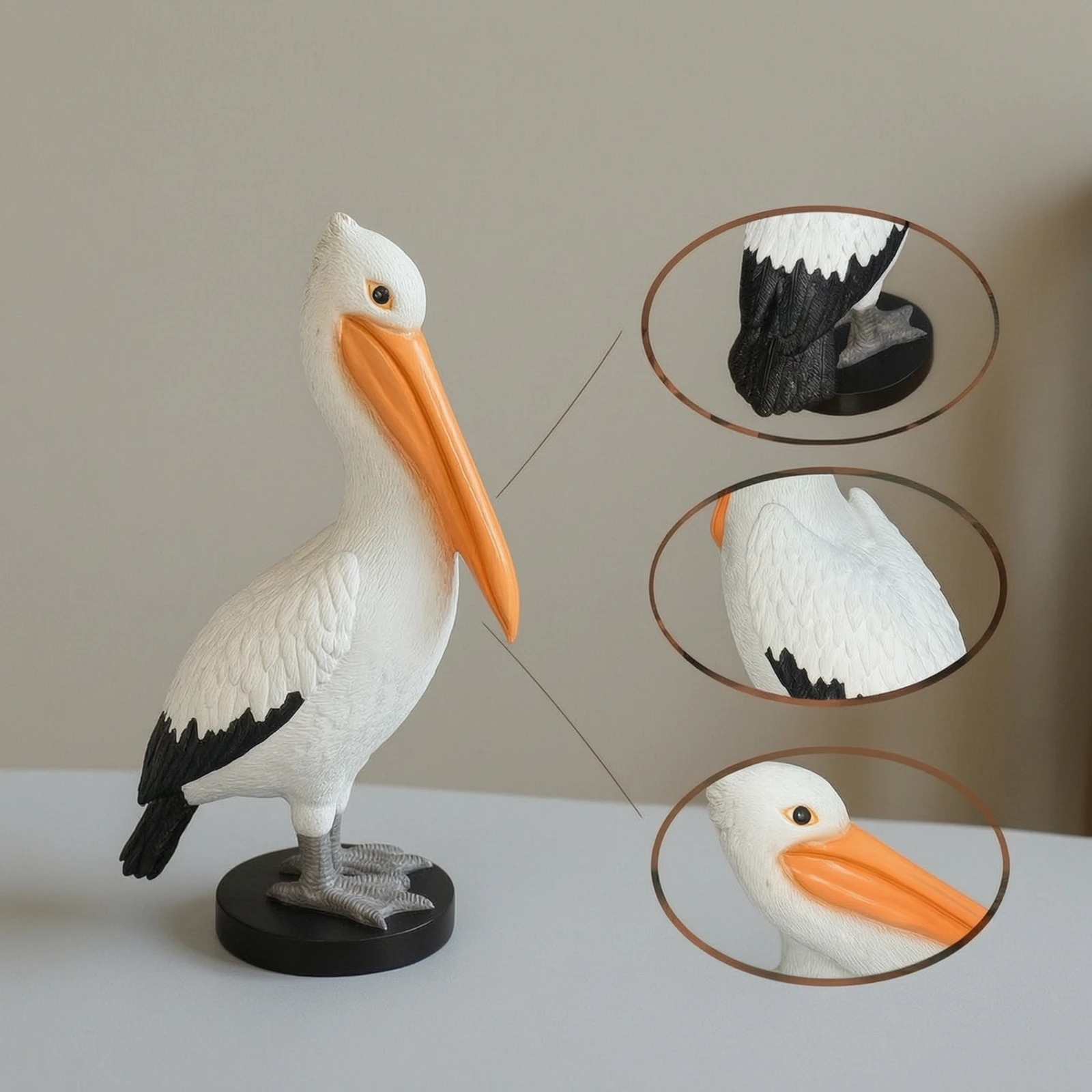Seabird Figurine Figurine Coastal Seabird Figurine Statue Decor Nautical Rustic for Bird Lovers, Entry Table, Patio