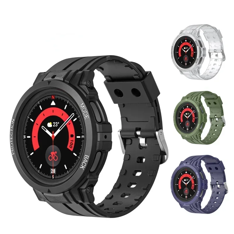 

2023 Latest Silicone Strap Case For Samsung Galaxy Watch 5 Pro 45mm Belt For Galaxy Watch5 4 40mm 44mm Band Bracelet Accessorie