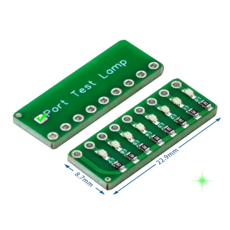 8-segment LED Port Test Lamp Indicator Running water Port test lamp Red, Green and Blue Colors Optional