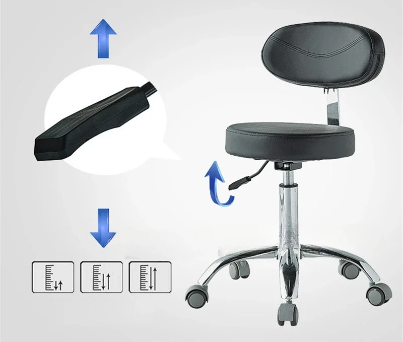 Comfortable Adjustable Saddle Stool Seat Ergonomic Medical Office Saddle Chair Cosmetic technician dentist Rolling Swivel Chair