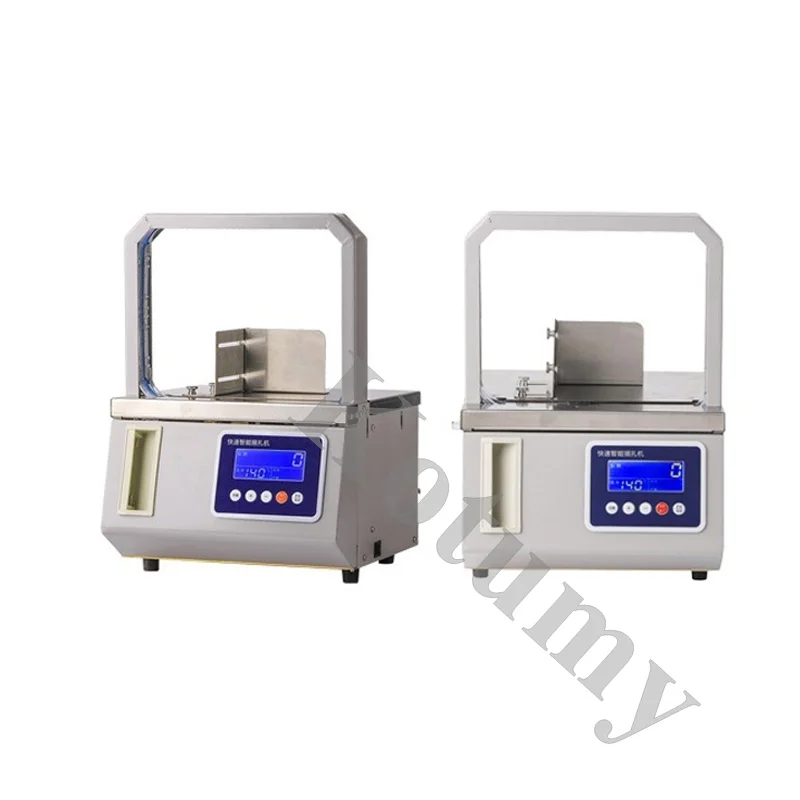 Small Automatic OPP Strapping Machine, Vegetable Baler, Supermarket Baler, Vegetable Food Packing Binding, Hot Melt Strapper