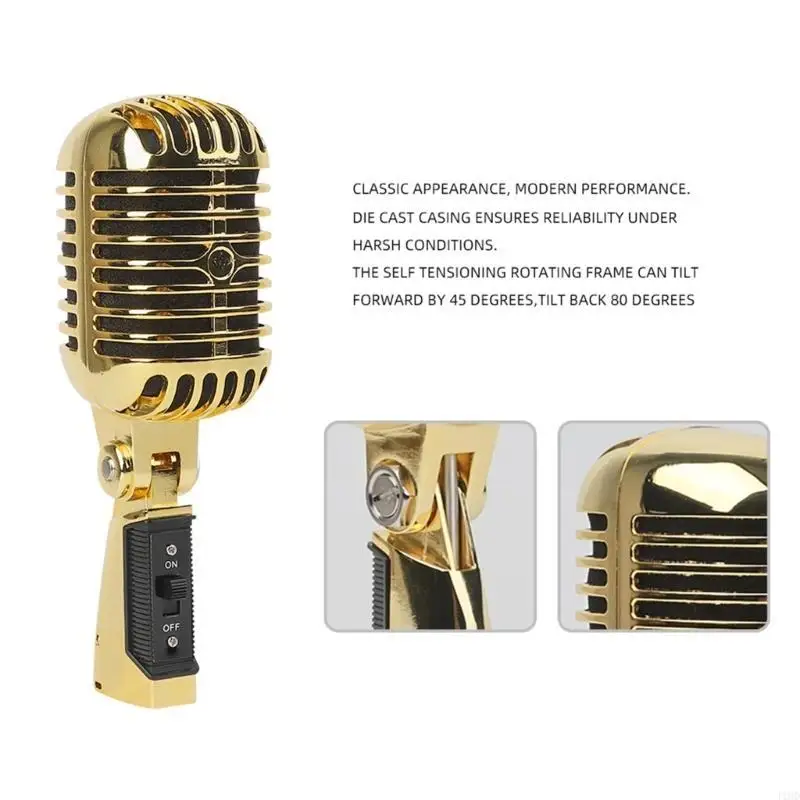 

J1HD Dynamic Microphone with Vintage Mic Antique Nostalgic Metal Appearance