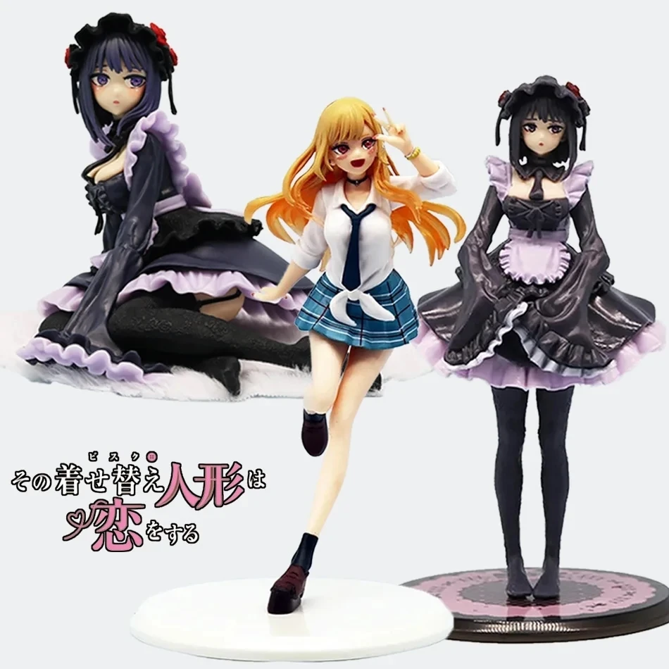 Original My Dress Up Darling Kitagawa Marin Figure School Uniform Dress Up Standing Model Toy Gift Action Figure For Kids PVC - view 6
