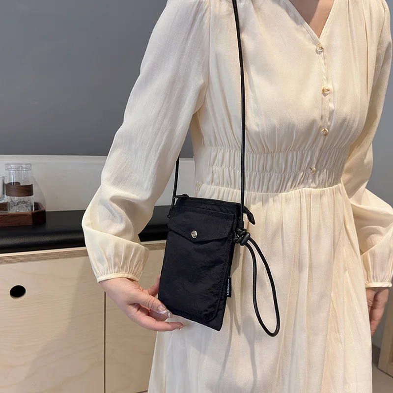 Straße gewaschen Nylon Umhängetasche für Frauen Mode Telefon Messenger Bag weibliche Geldbörsen Designer Schultertaschen – Detail 3