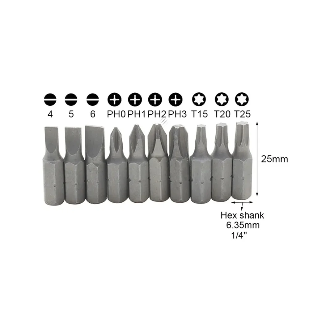 1 Set/10 Pcs Screwdriver Bit for 6.35 Hexagon Head Flexible Shaft Bits Extension rod Electric Drill Screwdriver Bit accessories