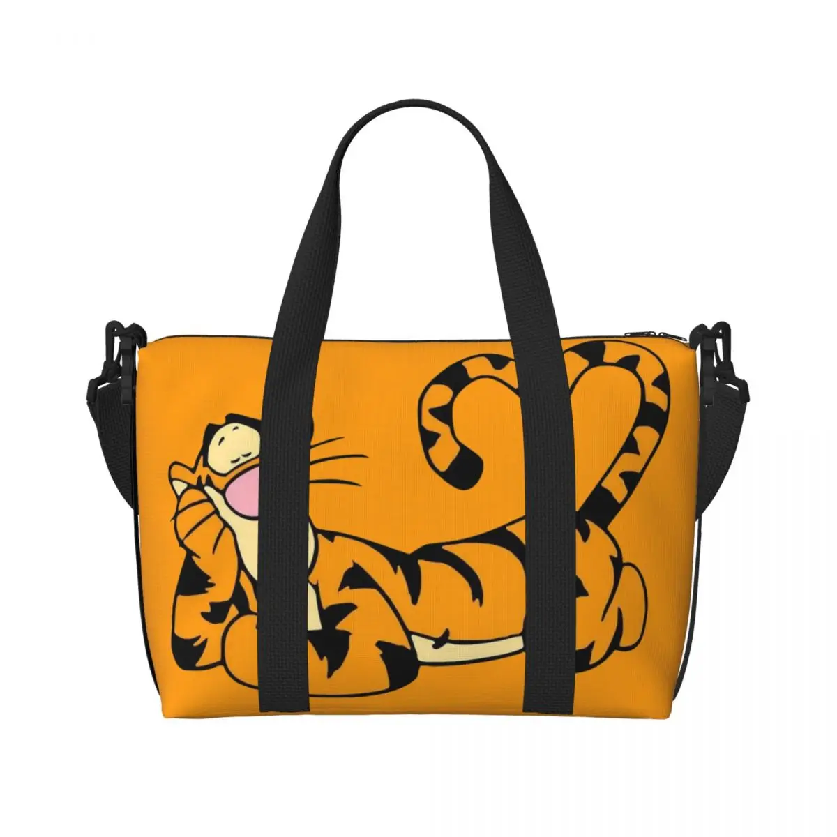 

Сумка-тоут с мультяшными персонажами Тигр и Винни-Пух, женская, большая вместимость, для спортзала, пляжа, путешествий