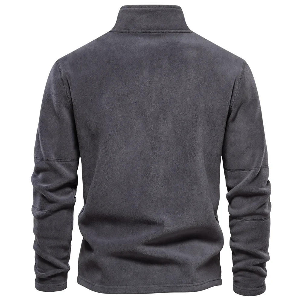 Men's Sweatshirt Soft Shell Mens Jacket Brand Quality Thicken Warm Fleece Jacket for Men Zipper Neck Pullover