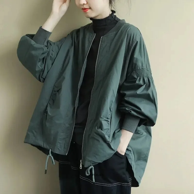 

Large Size 6XL 140kg Spring Jackets for Women Streetwear Oversized Coat Baseball Jackets and Coats Loose Outwear