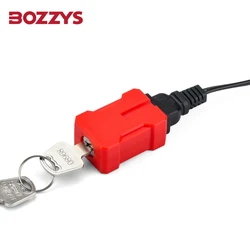 American Standard Electrical Cord Plug Lockout LOTO Locks with Keys for Shutdown Compatible with 2 & 3 Prong Plugs