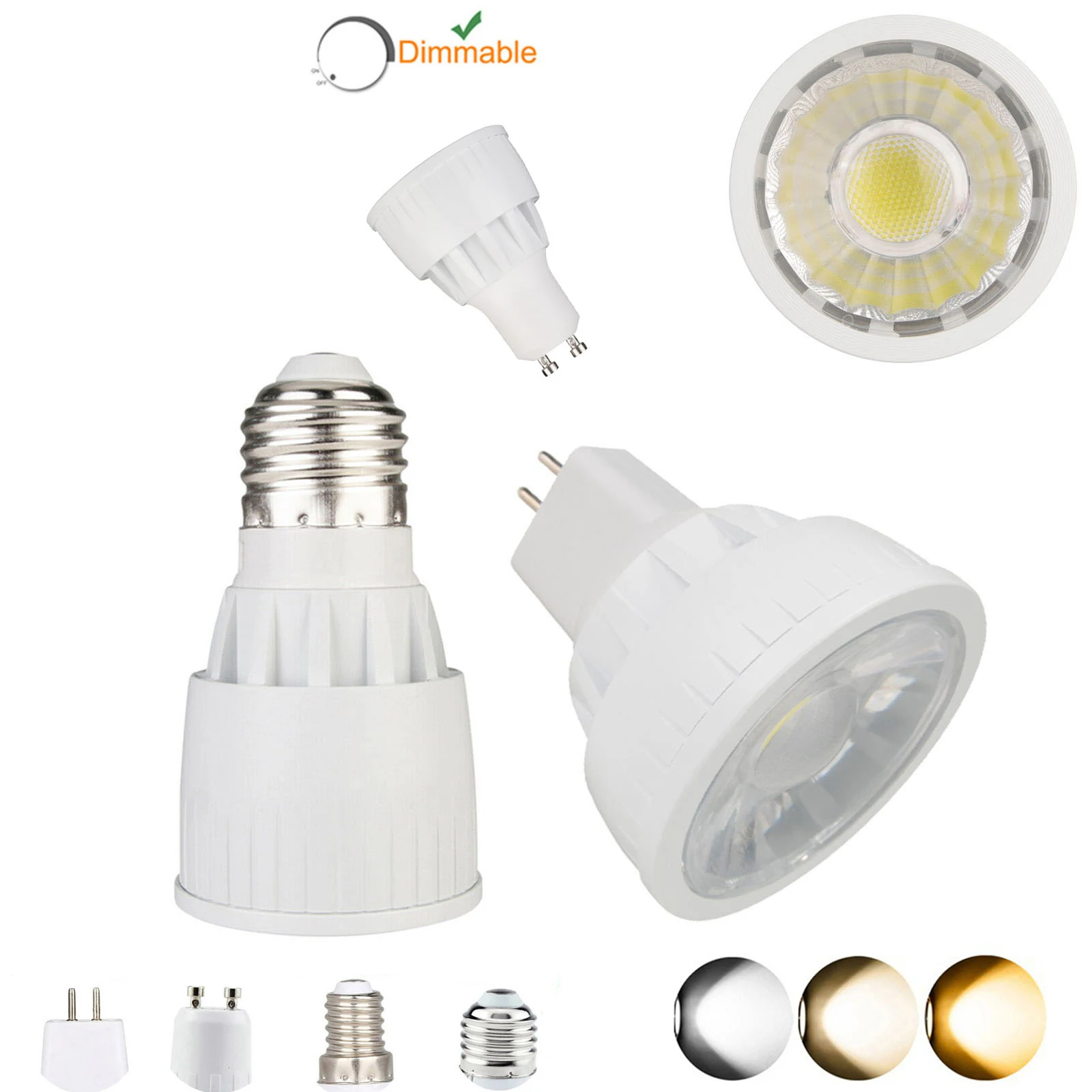 Dimmable Cob Led Spotlight Bulb Neutral Lampada Lamps Energy Lampu Saving 110 Bedroom Angle Decoration Daylight Cool E27 4000K
