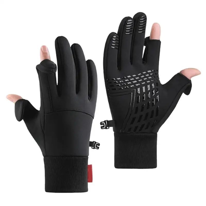 Winter Gloves For Women 2 Fingerless Design Non-slip Gloves Fleece-Lined Winter Gloves Warm Running Gear For Women Men