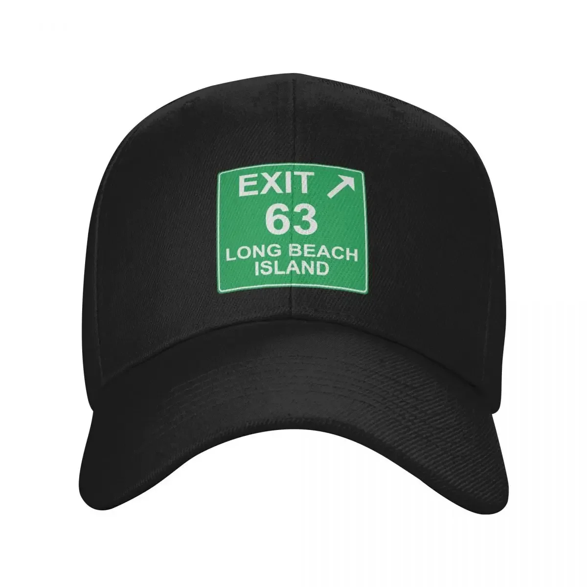 Exit 63 - Long Beach Island Exit Sign Baseball Cap hats for men Snap Back Hat hats on offer Caps Women Men's