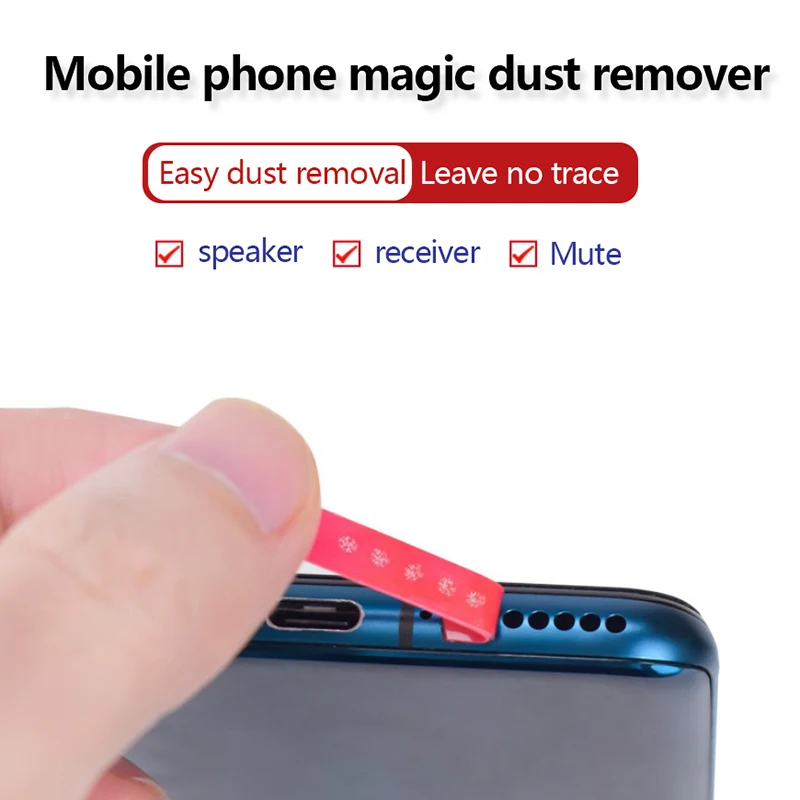 Universal Mobile Phone Hole Dust Removal Glue For iPhone Phone Dust Net Sticker Receiver Cleaning Tools Dustproof Cleaner Set