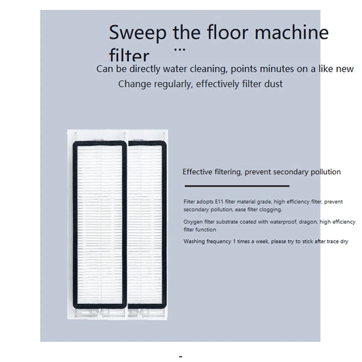 2set Replacement for 360 S5/S7/S7 Pro Robot Vacuum Cleaner Main Brush Side Brush Hepa Filter Water Tank Filter