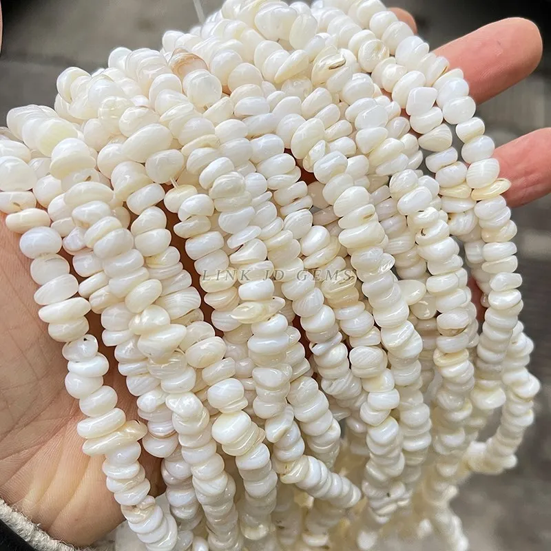 Natural White Shell Gravel Beads Irregular Chip Mother Of Pearl Loose Beads For Jewelry Making Diy Bracelet Necklace Accessory