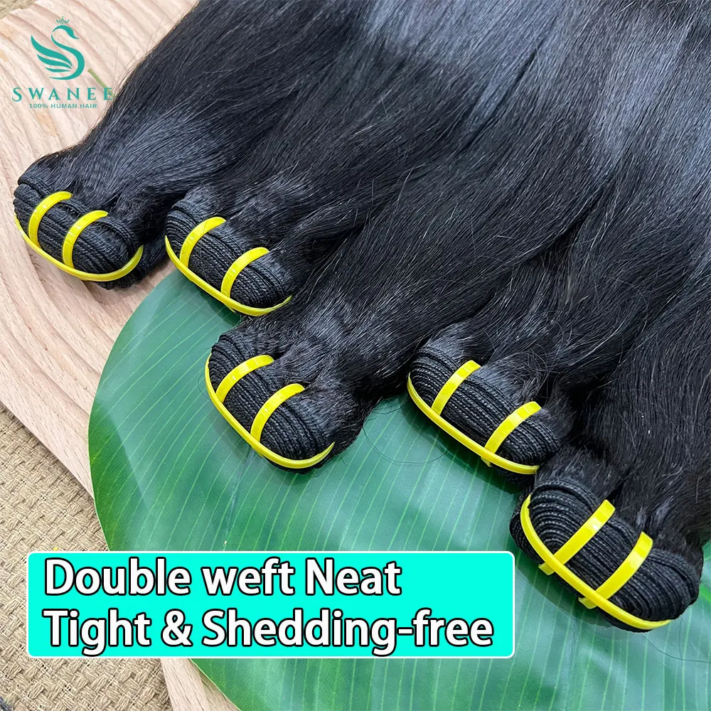 15A Light Yaki Straight Human Hair Bundles #1B Natural Color Sew In Weaves Kinky Straight Bundles Vietnamesen Hair Extension