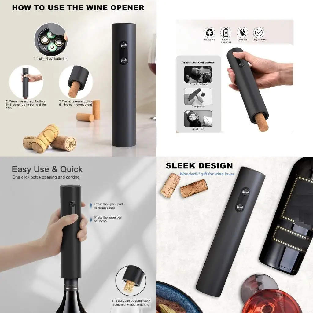 

Автоматический открыватель для вина, модный инструмент для открывания бутылок без усилий