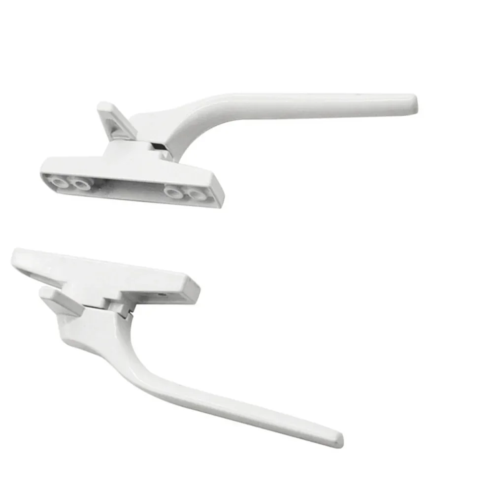 2Pcs Window Handles With Secure Latch Mechanism/integrated Locks Zinc Alloy For UPVC Window Replacement White For Home Office
