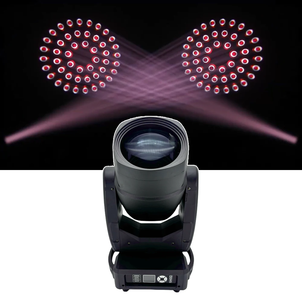 380W Beam Moving Head Light 0-1.8° Beam Angle 16/18CH DMX512 RDM Stage Light with 8+16+24 Honeycomb Prism for DJ Disco Concert