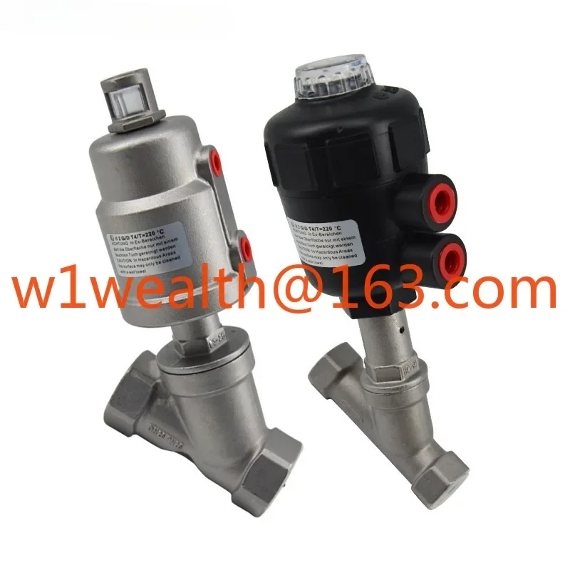 304 stainless steel pneumatic angle seat valve, large head high temperature steam Y-type cut-off valve, new automatic air