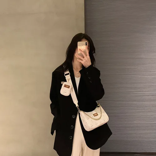 Imagen 2 del producto Bolso de hombro 3 en 1 de gama alta para mujer con correa ancha ajustable para el hombro Bolso para las axilas Nuevo bolso cruzado