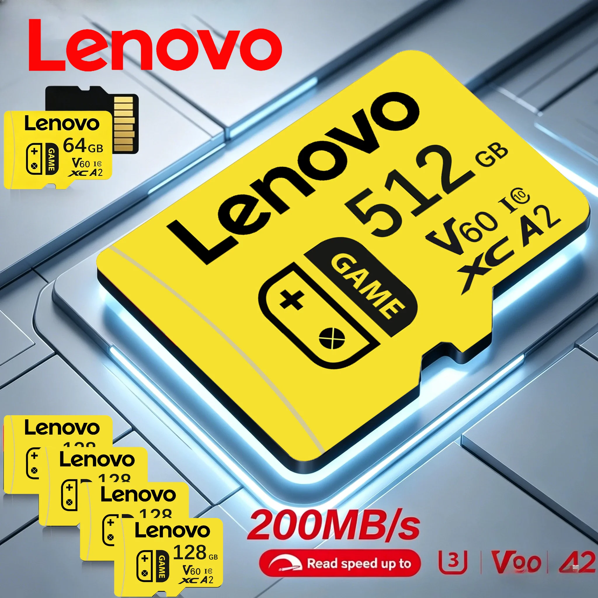 Lenovo High Endurance SD Cards Micro TF SD Card Memory Card TF Cards 512GB 256GB 64GB Full HD A1 High Speed for Phone / Drone